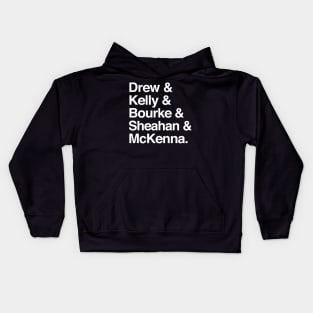 Dubliners / Classic Line-Up Names List Kids Hoodie